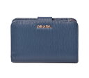 プラダ 財布 PRADA 折財布 1ML225 VITELLO MOVE/レザー BLUETTE/COBA ブルー 未使用 アウトレット【中古】ギフト プレゼント