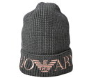 エンポリオアルマーニ ニットキャップ/帽子 EMPORIO ARMANI メンズ ビーニー/ニット帽 ロゴ ムーンロック 637213 9A501 21542