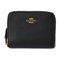 コーチ 財布/ミニ財布 COACH F24808 スモール ジップ アラウンド ウォレット レザー/ブラック 未使用【中古】