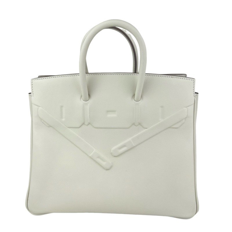 新品未使用 HERMES エルメス Birkin25 shadow バーキン25 シャドウ Mushroom マッシュルーム Swift スイフト PHW シルバー金具 Stamp-B B刻印 ハンドバッグ