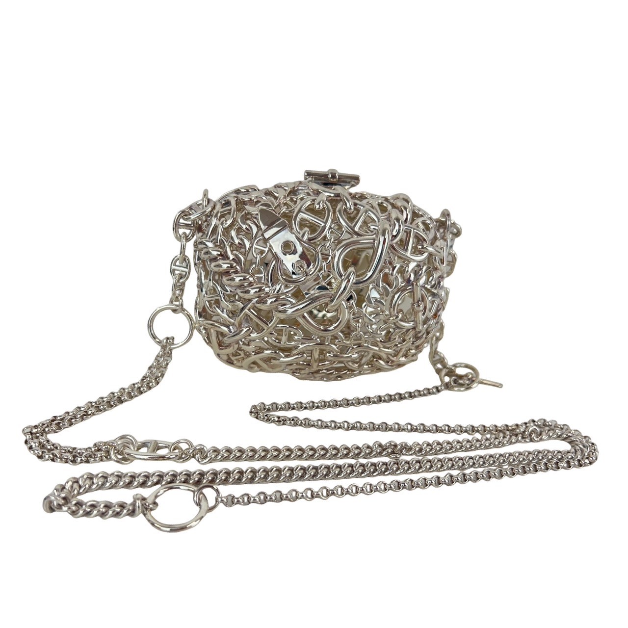 新品未使用 Hermès エルメス Sac bijou chaine dancre サックビジューシェーヌダンクル PHW シルバー金具 シルバー925 チェーンショルダーバッグ　レディースバッグ