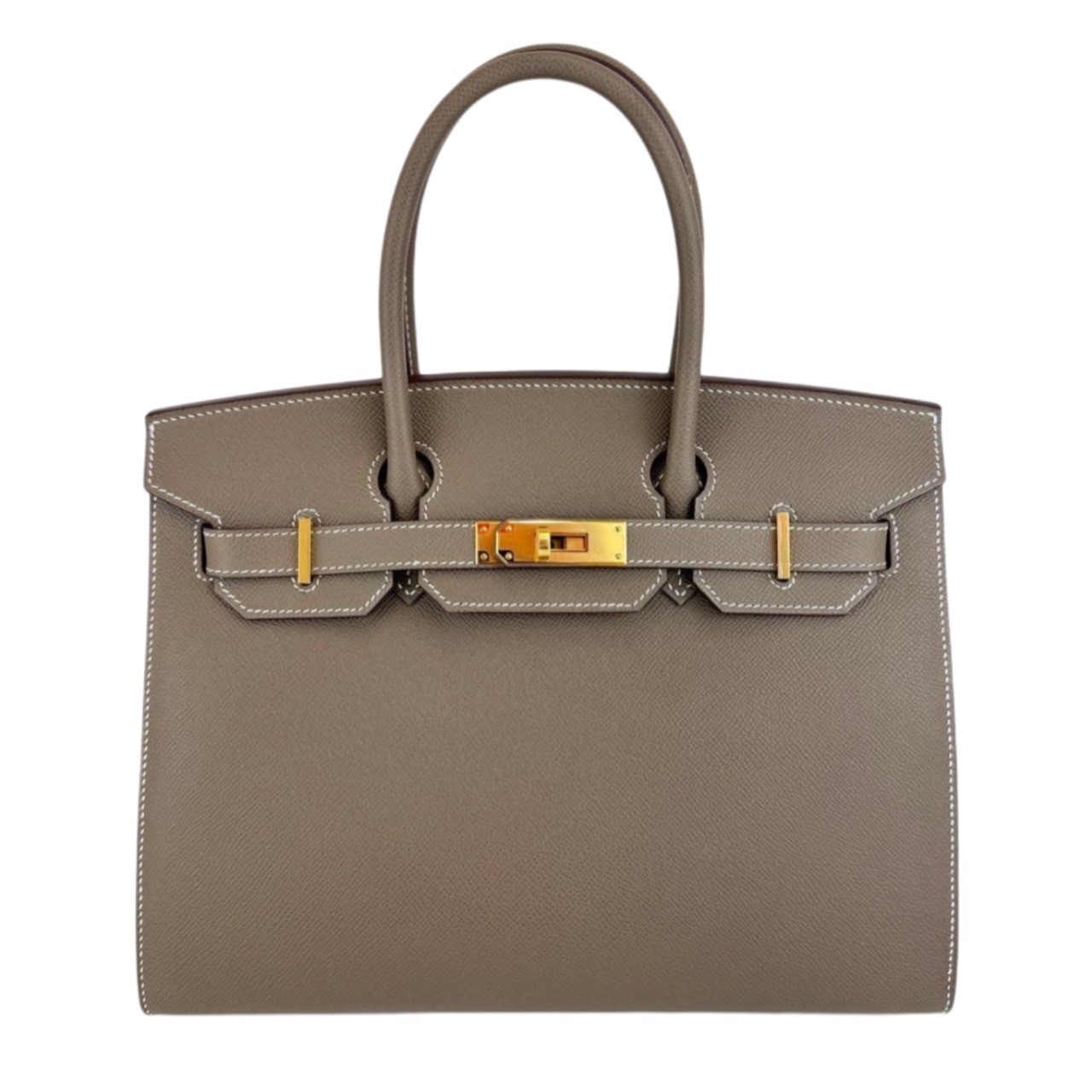 新品未使用 HERMES エルメス Birkin30 sellier バーキン30セリエ Stamp-W W刻印 Epsom エプソン Etoupe エトープ GHW ゴールド金具 ハンドバッグ