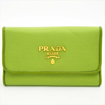 【10/10までポイント5倍】PRADAプラダロゴ付きシンプル6連キーケース【中古】