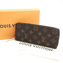 【ほぼ新品】LOUIS VUITTON ルイヴィトン ポルトフォイユ・クレマンス ラウンドファスナー ローズ・バレリーヌ モノグラム M61298 モノグラムキャンバス レディース財布 長財布(小銭入れあり) 【中古】