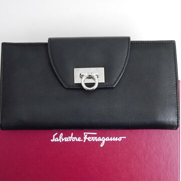 SalvatoreFerragamoフェラガモガンチーニ長財布IY-224209【中古】