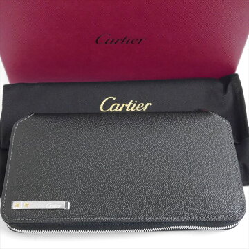 Cartierカルティエサントスドゥカルティエジップ付インターナショナルワレット財布L3000942