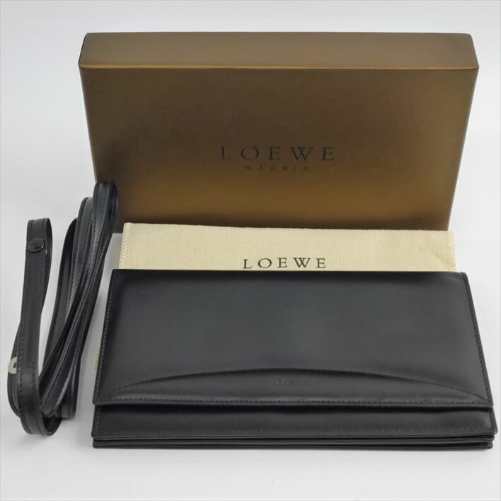 LOEWEロエベ着脱式ショルダーストラップ付きウォレット財布