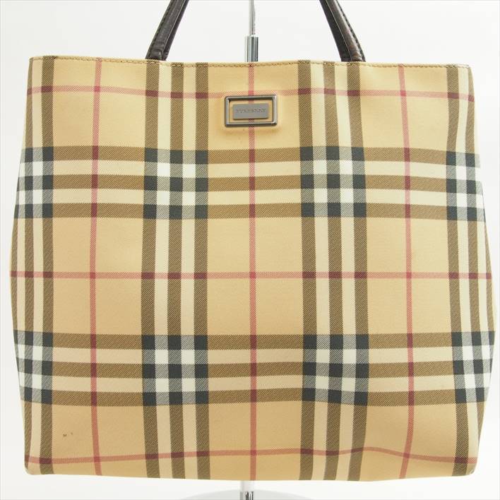 Burberryバーバリーバーバリーチェックシンプルトートバッグ【中古】