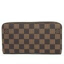 ルイヴィトン 長財布 ジッピー・ウォレット 旧 ダミエ N60015 カラー ダークブラウン ブランド LOUIS VUITTON ギフト プレゼント 新品同様 送料無料 中古 ご褒美 クリスマス 冬