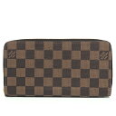 ルイヴィトン 長財布 ジッピー・ウォレット ダミエ N41661 カラー ダークブラウン ブランド LOUIS VUITTON ギフト プレゼント 中古