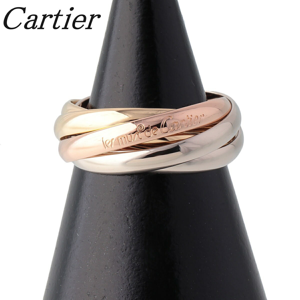 <strong>カルティエ</strong> トリニティ リング 5連 #<strong>54</strong> 750 スリーカラー 新品仕上げ済 Cartier【中古】16686