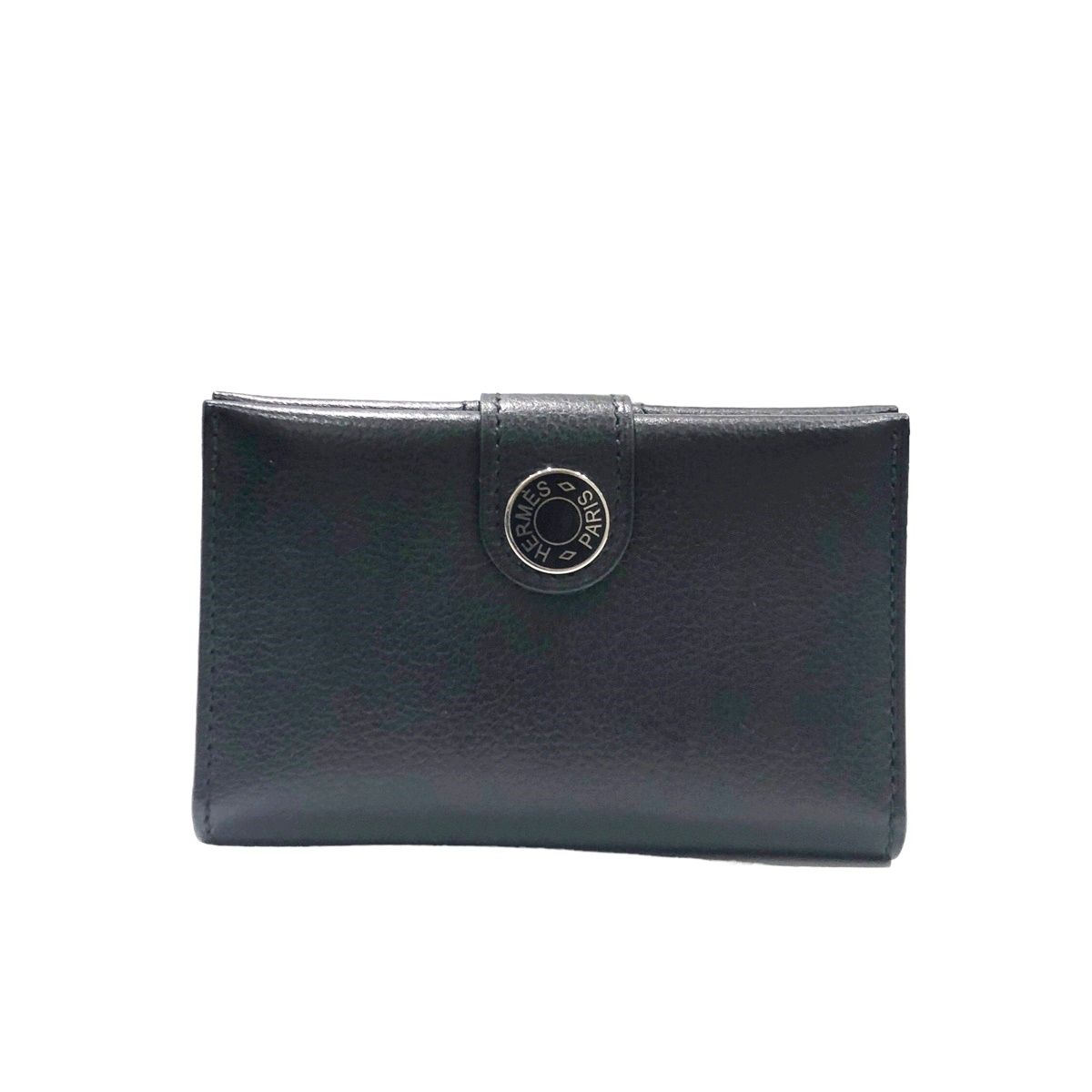 【中古】 HERMES エルメス R.M.S カードケース エバーカラー ブラック SV金具 カード入れ　B刻　レディース メンズ 24021943 HO
