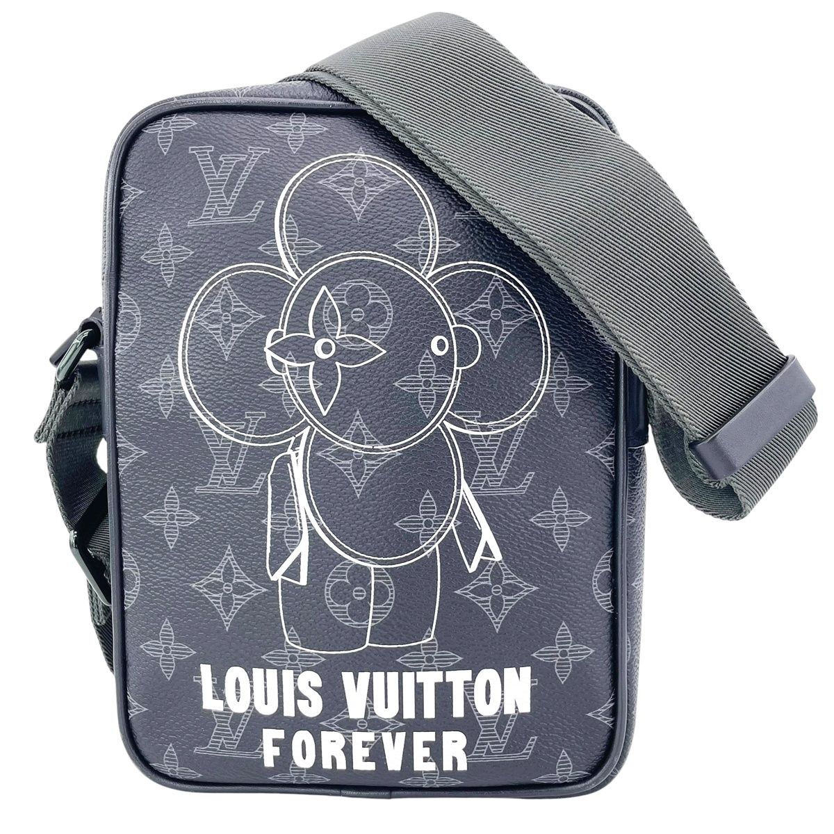 【中古】LOUIS VUITTON ルイ・ヴィトン M43677 ダヌーブPM ヴィヴィエンヌ モノグラム・エクリプス ショルダーバッグ 黒系 2018限定 廃盤 メンズ 23046354 MK