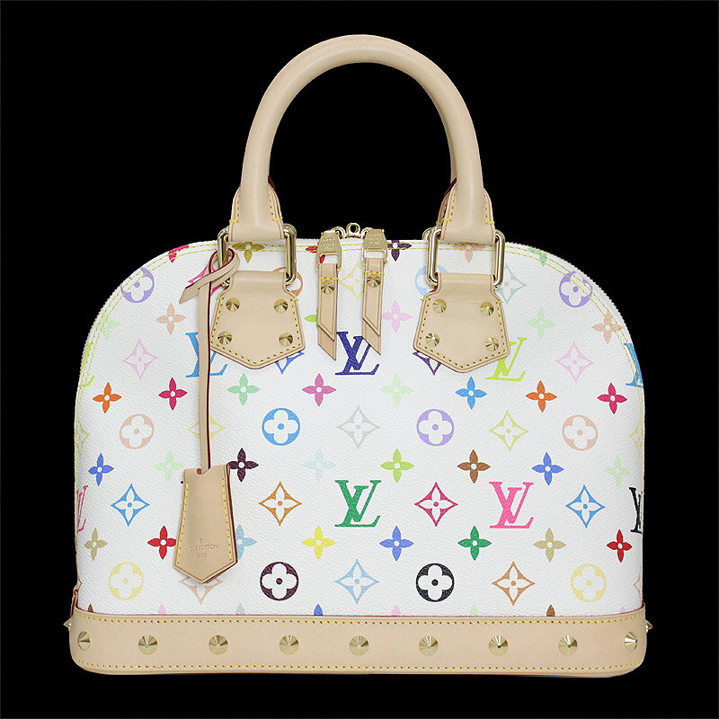 LOUIS VUITTON LV Murakami Monogram Canvas White Multicolor ALMA PM Tote Handbag | eBay