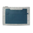 【新品・未使用品】エルメス HERMES フェルト ヴォーエプソン レザー トゥードゥー37 クラッチバッグ グレー コルヴェール ブルー A刻印