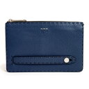 【未使用 展示品】フェンディ FENDI カーフスキン レザー セレリア ミニ セカンド クラッチバッグ セカンドバッグ ネイビー 紺 7VA350