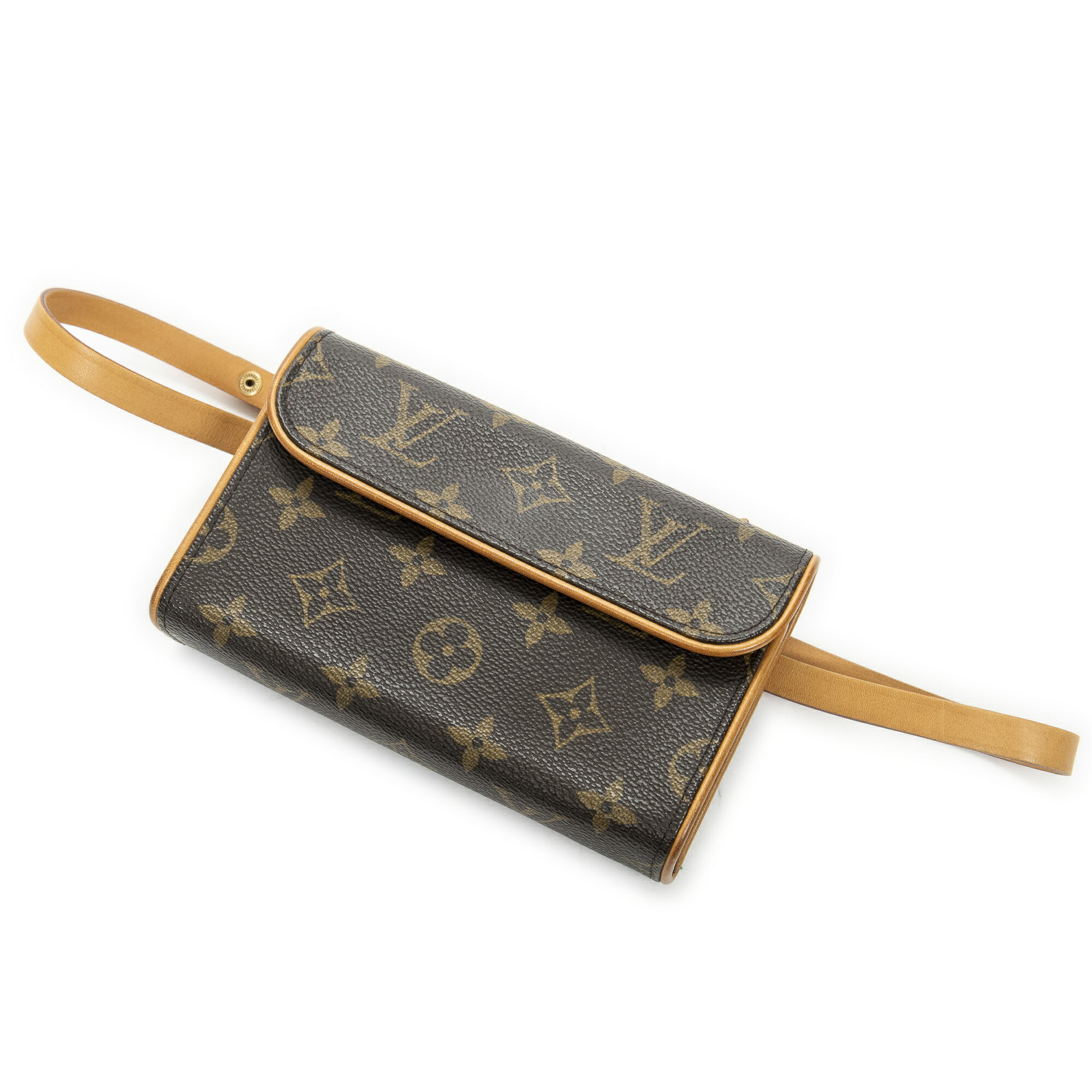 [中古] LOUIS VUITTON ルイヴィトンポシェット フロランティーヌ茶色モノグラムキャンバスA