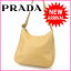 プラダ PRADA ショルダーバッグ ワンショルダー ベージュ ナイロン×レザー 【中古】 C1256
