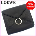 【中古】 ロエベ LOEWE 二つ折り財布メンズ可 ロゴ ブ...