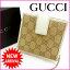 グッチ GUCCI Wホック財布 /チャームつき GGキャンバス ベージュ キャンバス×レザー (あす楽対応)(良品)【中古】 Y360 .