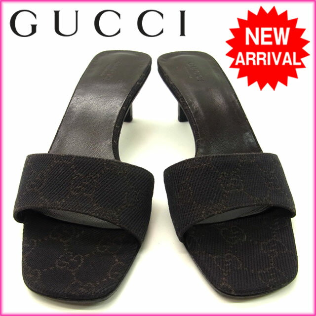 (激安・即納) グッチ/GUCCI/ミュール＃35Cレディース/GG柄/ブラウン×ベージュ…...:branddepot-japan:10004225