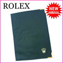 ロレックス ROLEX パスポートケース 角プレート付き メンズ 顧客限定品 ノベルティ クラウンマーク グリーン×ゴールド レザー 【中古】 A845 .