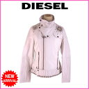ディーゼル DIESEL ジャケット レザー レディース ♯Sサイズ ライダース スタッズ付き ライトベージュ系 ラムレザー(裏地)PE/100% 【中古】 J4581 .