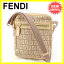 【中古】 フェンディ FENDI ショルダーバッグ 斜めがけショルダー レディース ズッカ ベージュ×ブラウン×ゴールド キャンバス×レザー (あす楽対応)良品 Y3695 .