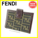 【中古】 フェンディ Fendi 手帳カバー ブラウン×ブラ...