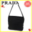 プラダ PRADA ショルダーバッグ ワンショルダー レディース ロゴプレート ブラック ナイロン 人気 【中古】 A1550