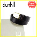 ダンヒル dunhill ベルト メンズ ブラック×ゴールド×シルバー レザー 美品 セール 【中古】 P633