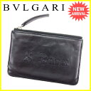 ブルガリ BVLGARI コインケース 小銭入れ レディース メンズ 可 ソティリオ ブラック系 レザー 人気 セール 【中古】 J21803