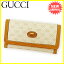 【20%OFF】 【楽天スーパーSALE】 【中古】 グッチ GUCCI コインケース キーケース レディース メンズ 可 オールドグッチ マイクロGG ホワイト×ベージュ×ゴールド PVC×レザー ヴィンテージ 美品 T4095