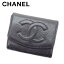 【中古】 シャネル CHANEL コインケース 小銭入れ レディース メンズ 可 キャビアスキン×ココマーク ブラック レザー ヴィンテージ 人気 T5451 .