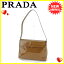 【中古】 プラダ PRADA ショルダーバッグ ワンショルダー バッグ レディース ロゴ ブラウン エナメルレザー 良品 T4199