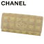 【中古】 シャネル Chanel 長財布 財布 財布 財布 ファスナー付き グリーン ブラウン オールドシャネル ニュートラベルライン レディース メンズ 可 T6924s