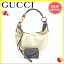 グッチ Gucci ショルダーバッグ ワンショルダー レディース メンズ 可 ブラック×ベージュ キャンバス×レザー 【中古】 J15790