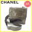 シャネル CHANEL ショルダーバッグ 斜めがけショルダー 男女兼用 ロゴ ブロンズ ラムスキン 【中古】 J12624