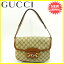 グッチ Gucci ショルダーバッグ ワンショルダー レディース GGプラス ライトブラウン×ベージュ PVC×レザー 【中古】 J12947