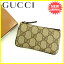 グッチ Gucci コインケース レディース GG柄 ベージュ×ブラウン PVC×レザー 【中古】 J13183