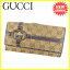グッチ GUCCI 長財布 Wホック ロイヤルライン GGキャンバス ベージュ×ブラウン キャンバス×レザー 人気 【中古】 Y5424