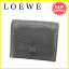 【中古】 ロエベ LOEWE コインケース 小銭入れ アナグラム ブラック レザー 人気 Y6356s .
