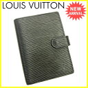 ルイヴィトン Louis Vuitton 手帳カバー カード入れ×3 レディース アジェンダPM エピ ノワール(ブラック) レザ- 【中古】 J10232