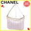 シャネル CHANEL ショルダーバッグ ワンショルダー レディース ニュートラベルライン ピンク×ホワイト ナイロンジャガ-ド×カ-フ 【中古】 J19645