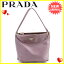 プラダ PRADA ショルダーバッグ トートバッグ レディース ロゴプレート ラベンダー×シルバー ナイロンキャンバス 人気 【中古】 Y6017 .