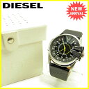 ディーゼル DIESEL 腕時計 アクセサリー メンズ ブラック×シルバー レザー×シルバー素材 【中古】 J15035