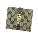 【P10倍】 【中古】 グッチ Wホック財布 さいふ GG柄 ブラック×ベージュ GUCCI ホックサイフ ホック財布 さいふ 財布 さいふ サイフブランド財布 さいふ ユニセックス 小物 人気 贈り物 迅速発送 在庫処分 1点物 C2002