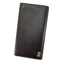 【中古】 ダンヒル 長札入れ 長財布 さいふ ダークブラウン レザー dunhill 【ダンヒル】 D1724