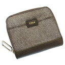 【中古】 クロエ Chloe ラウンドファスナー財布 二つ折り グレイ×カーキ レディース メンズ ユニセックス サイフ 小物 ブランド 人気 贈り物 財布 収納 在庫一掃 迅速発送 在庫処分 男性 女性 良品 春 1点物 E400