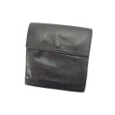 【P10倍】 【中古】 プラダ 二つ折り財布 さいふ Wホック財布 さいふ ロゴ ブラック PRADA 二つ折りサイフ 財布 さいふ サイフ 収納ブランド財布 さいふ 2つ折り財布 さいふ ユニセックス 小物 人気 贈り物 迅速発送 在庫処分 1点物 L864